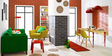 Living room: Clinker with a folk accent Living room: Clinker with a folk accent